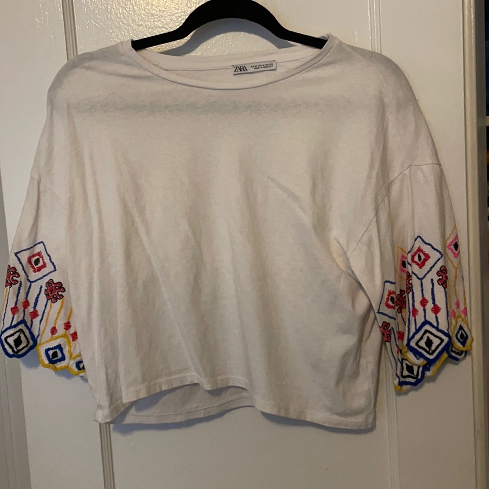 Embroidered Zara tee shirt